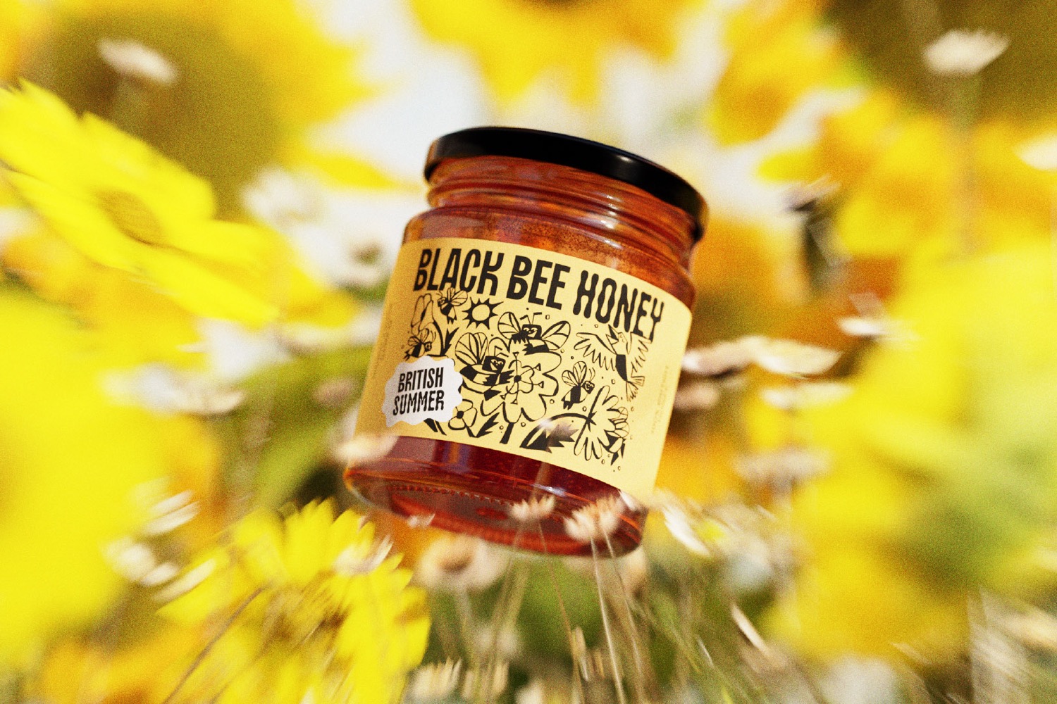 Black Bee Honey蜂蜜包裝設計