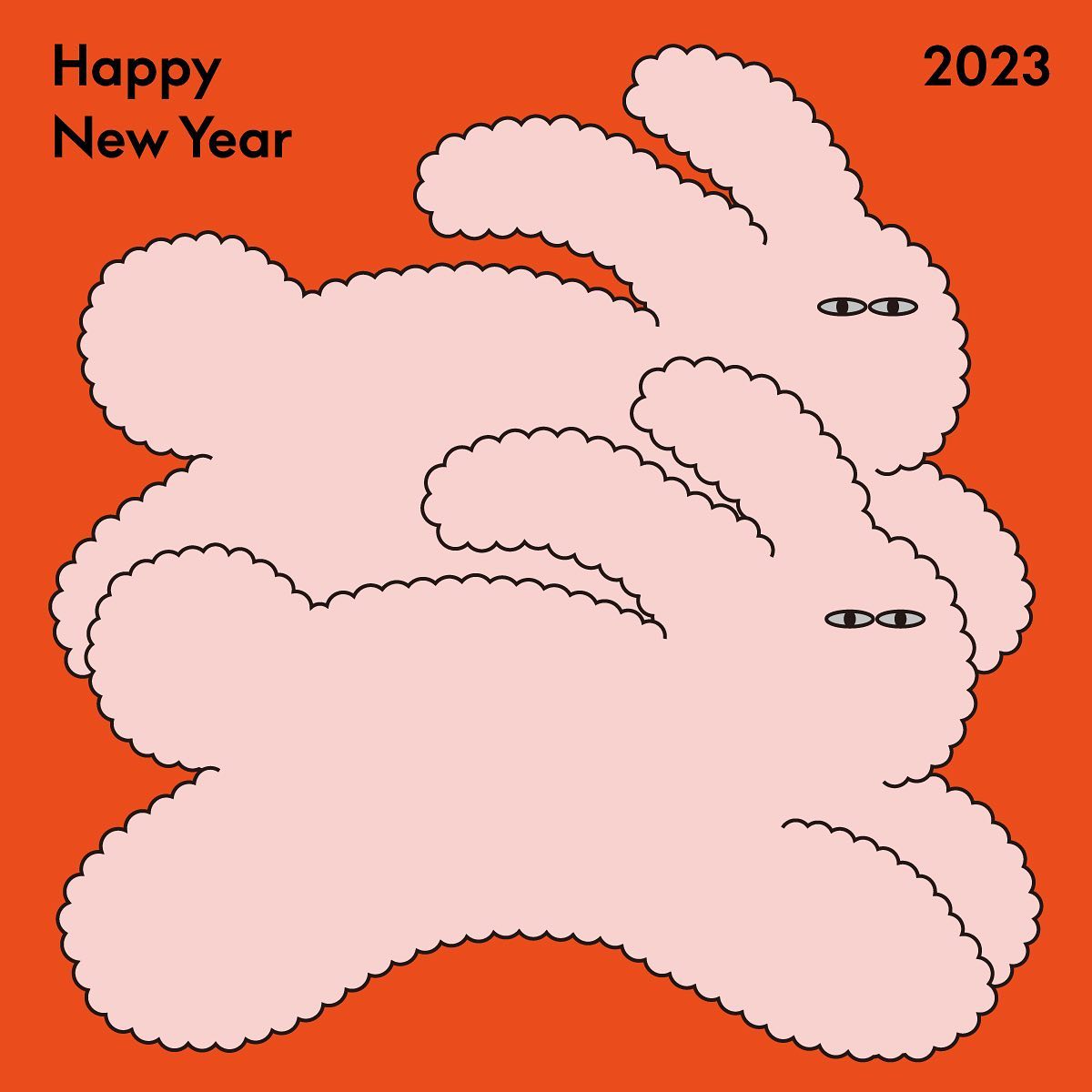 Nice 兔Meet You！ 2023生肖兔年賀卡設計