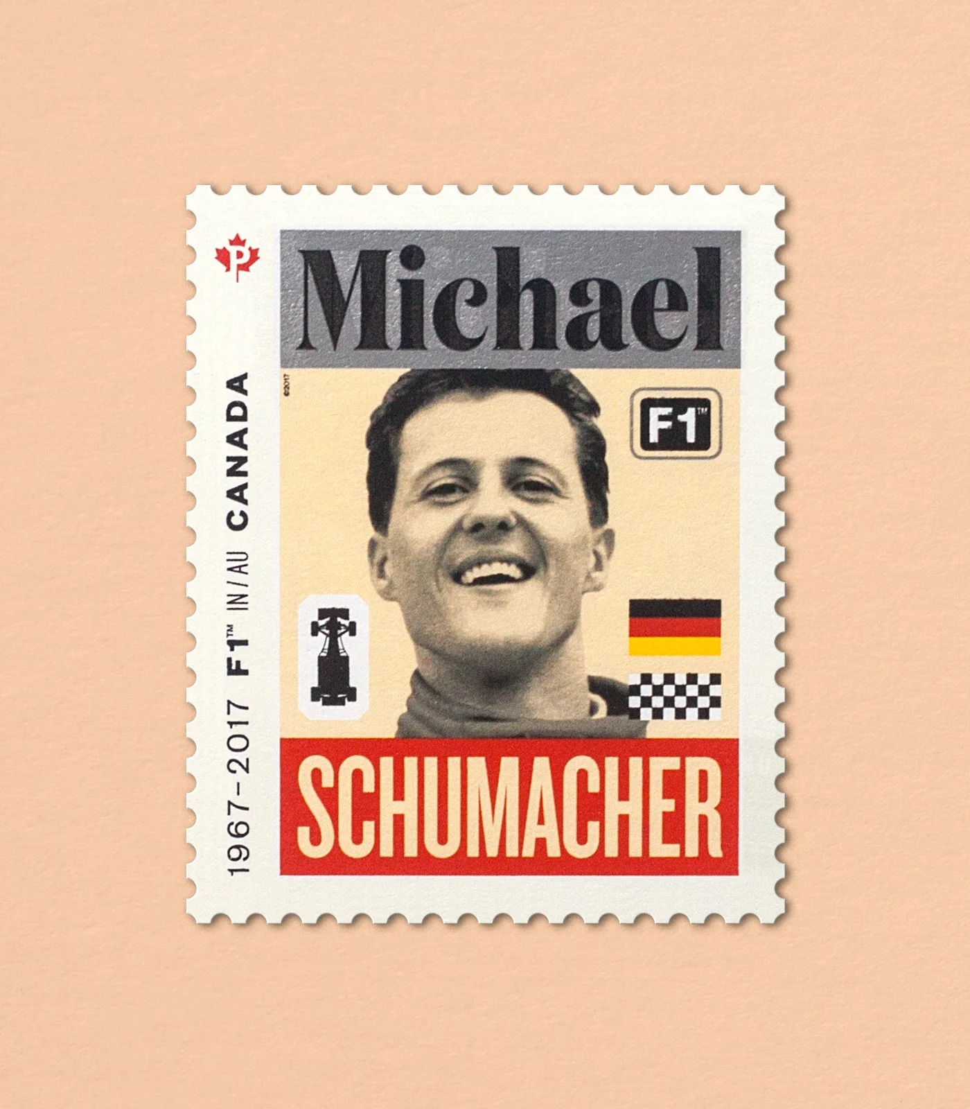 紀念5位F1傳奇車手！加拿大郵政F1郵票設計