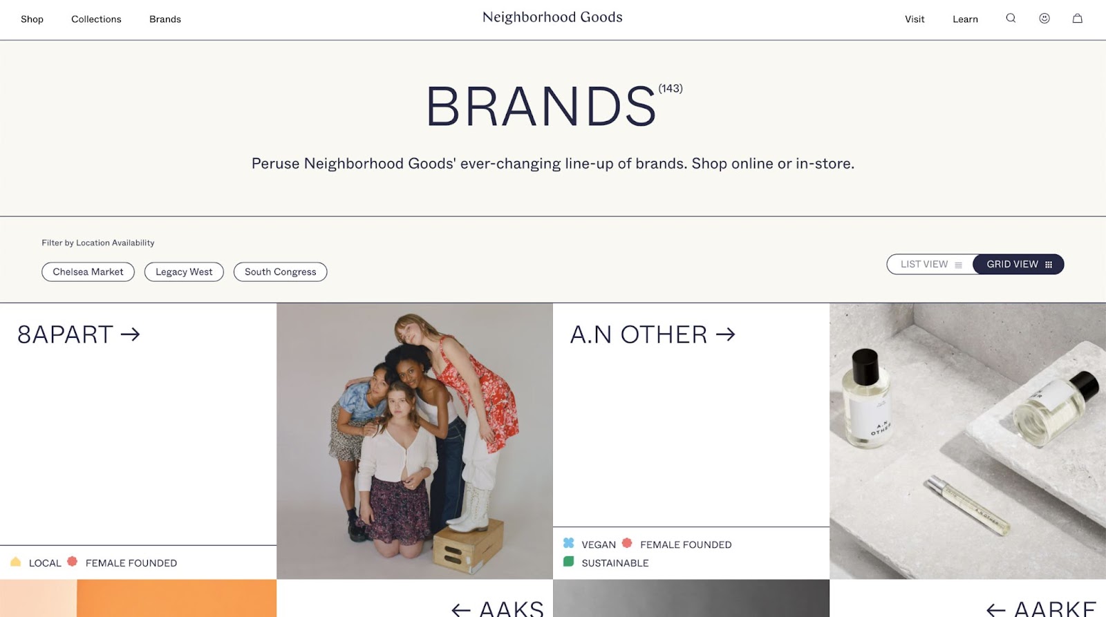 Neighborhood Goods新零售品牌網站設計
