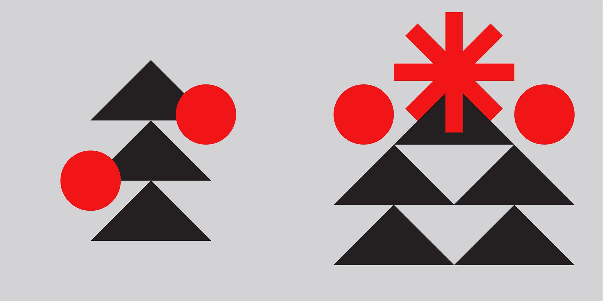 簡潔的幾何圖案！ Mica Moran創意聖誕卡設計
