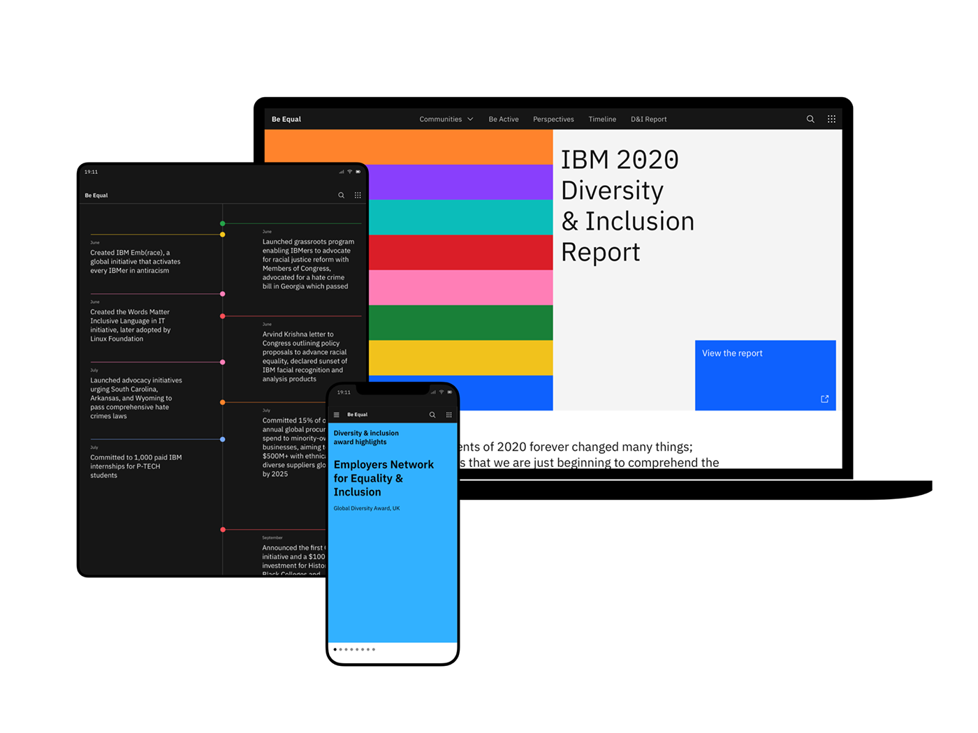 IBM 2020年多元化與包容性報告版式設計