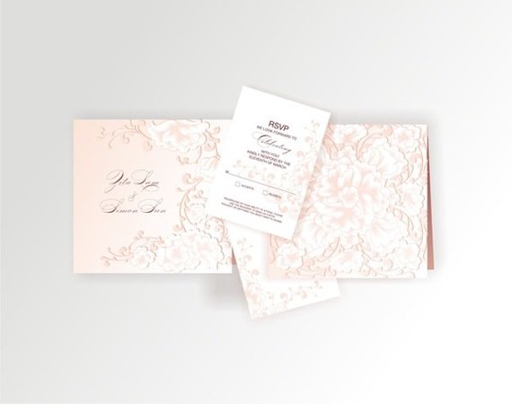 60款清新優雅的婚禮邀請卡設計