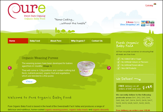 清新的綠色風格網站設計